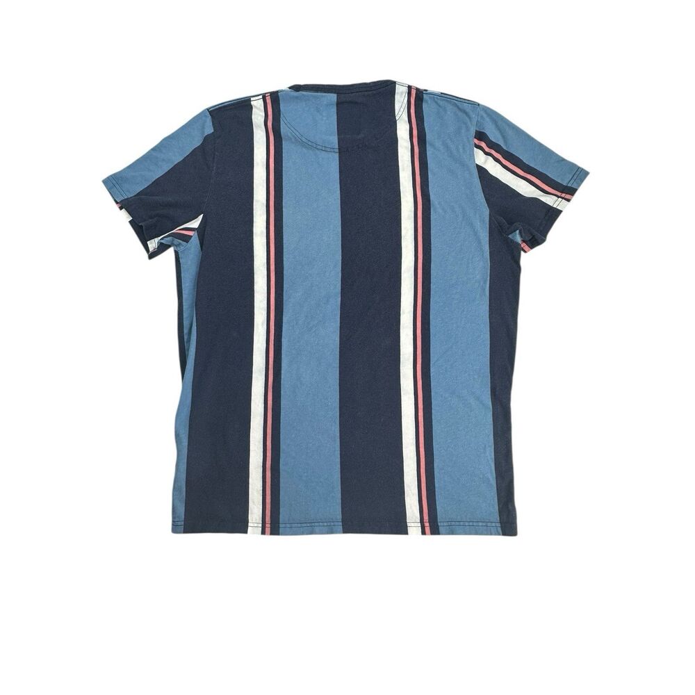 Hollister Striped Embroidered Graphic Short Sleeved Men’s T-Shirt Size Large - Picture 3 of 11